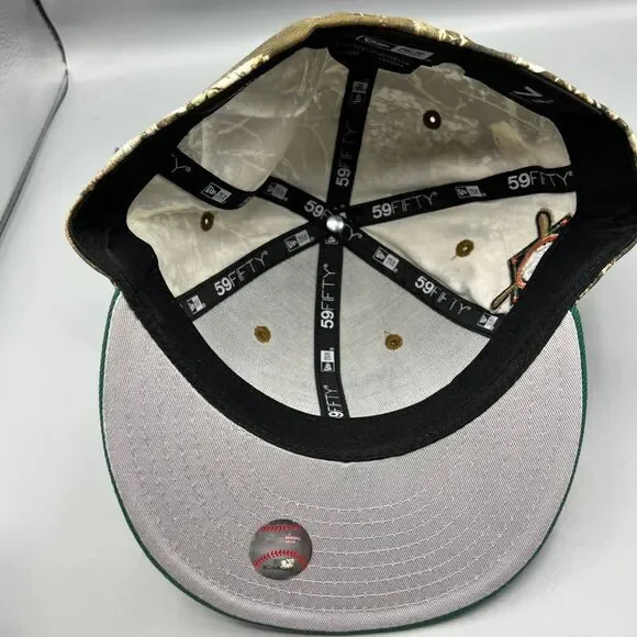 Jackie‎ Robinson Hat Men 7 1/2 Realtree Green 59Fifty New Era Fitted Cap